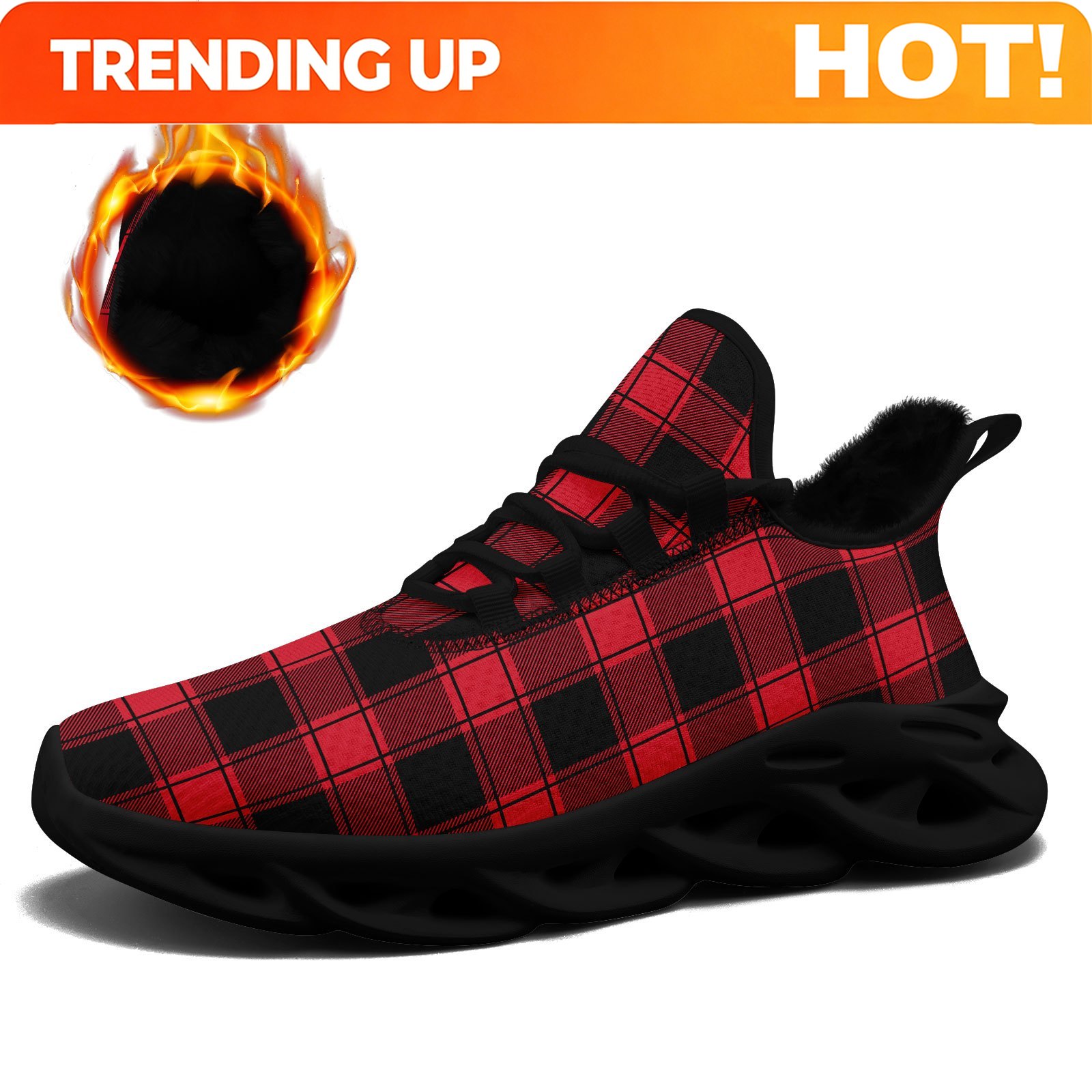 Sneaker Career - Customization Men'S Christmas Red Black Plaid