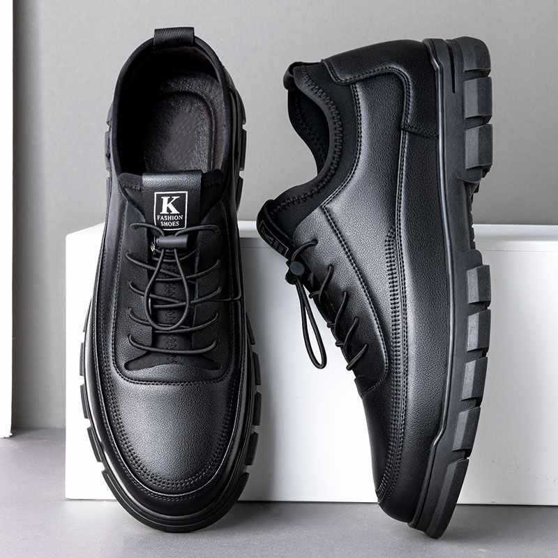 Men's Black Faux Leather Warm  - огляд і ціна Sneaker Career